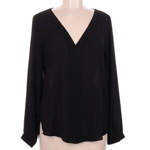 Veronica M Black V-neck Blouse Medium